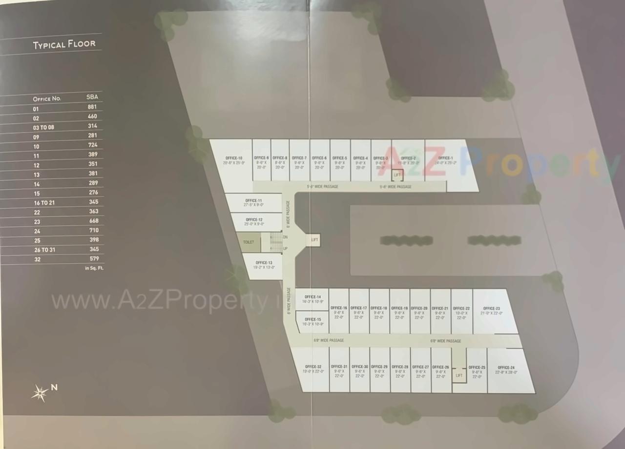 Layout of real estate project Safalya Arcade located at Kapurai, Vadodara, Gujarat