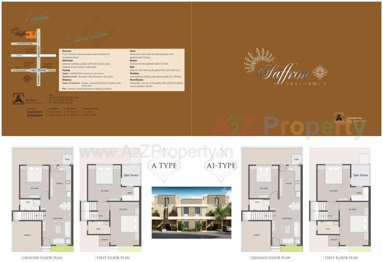 Layout of real estate project Saffron Residency located at Khatamba, Vadodara, Gujarat