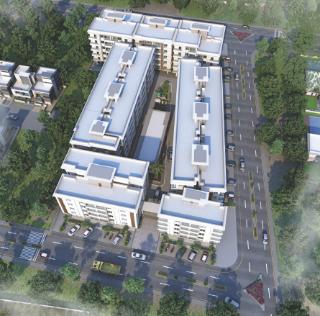 Elevation of real estate project Sahaj Florencia located at Jambuva, Vadodara, Gujarat