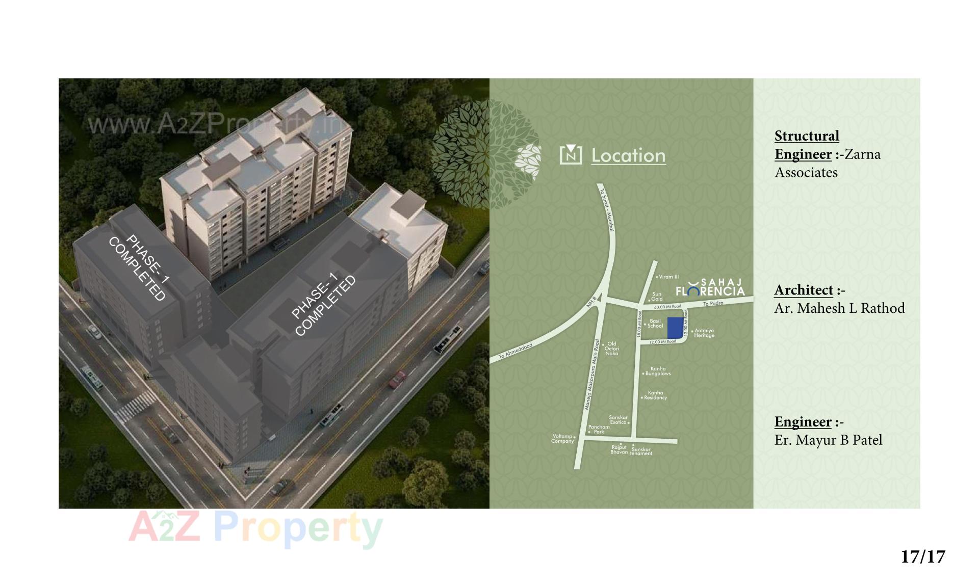 Layout of real estate project Sahaj Florencia located at Jambuva, Vadodara, Gujarat