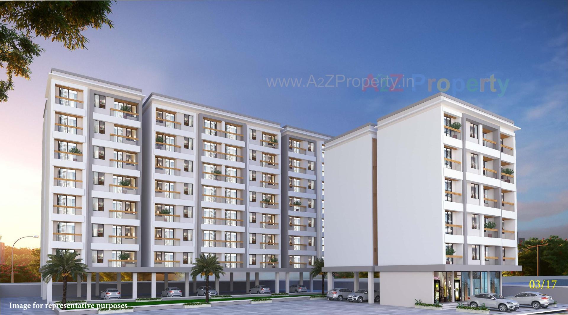 3D Elevation of real estate project Sahaj Florencia located at Jambuva, Vadodara, Gujarat