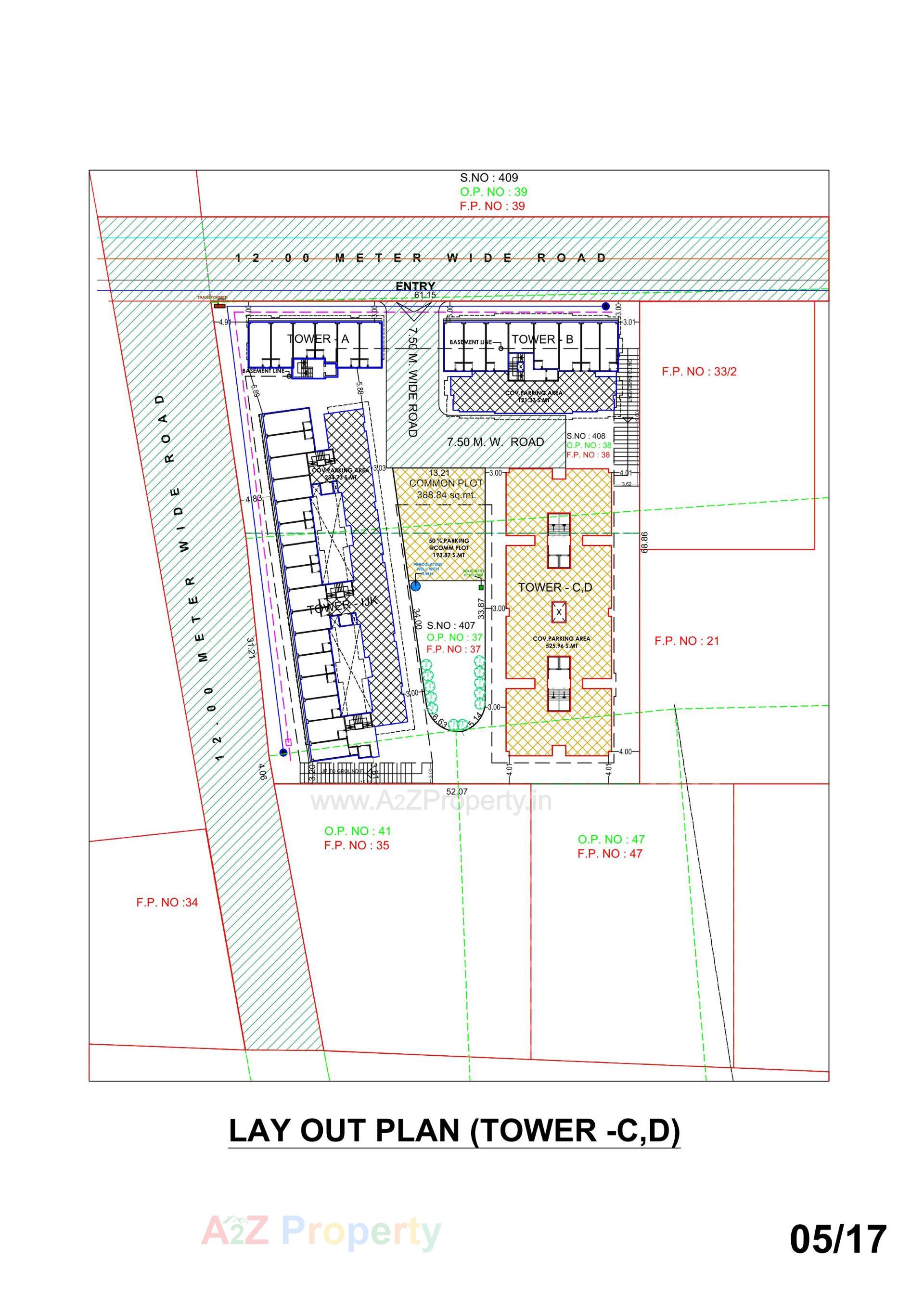 Layout of real estate project Sahaj Florencia located at Jambuva, Vadodara, Gujarat