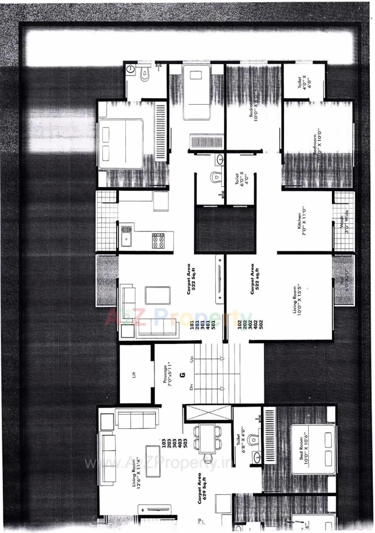 Layout of real estate project Sahaj Residency located at Sayajipura, Vadodara, Gujarat