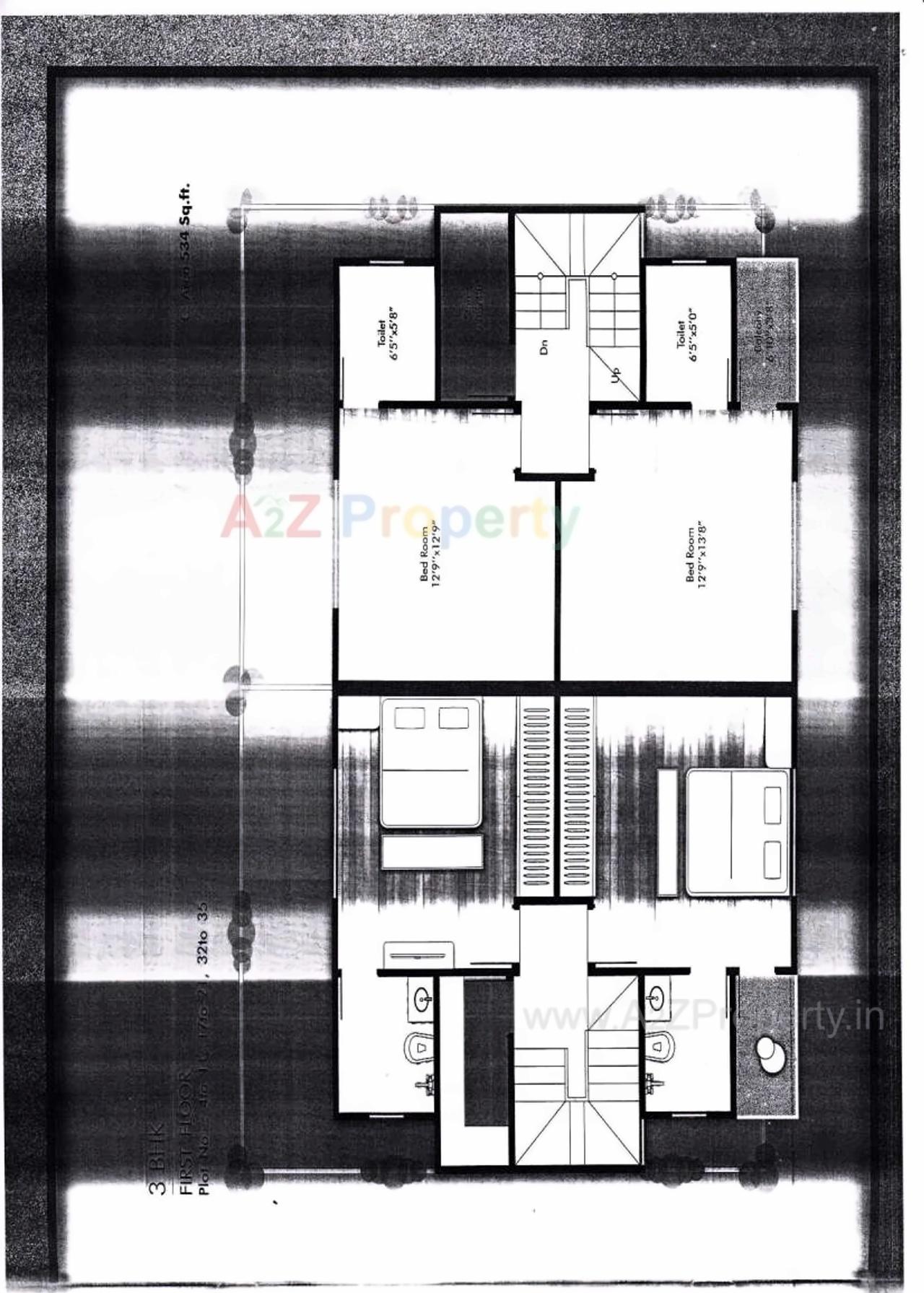 Layout of real estate project Sahaj Residency located at Sayajipura, Vadodara, Gujarat