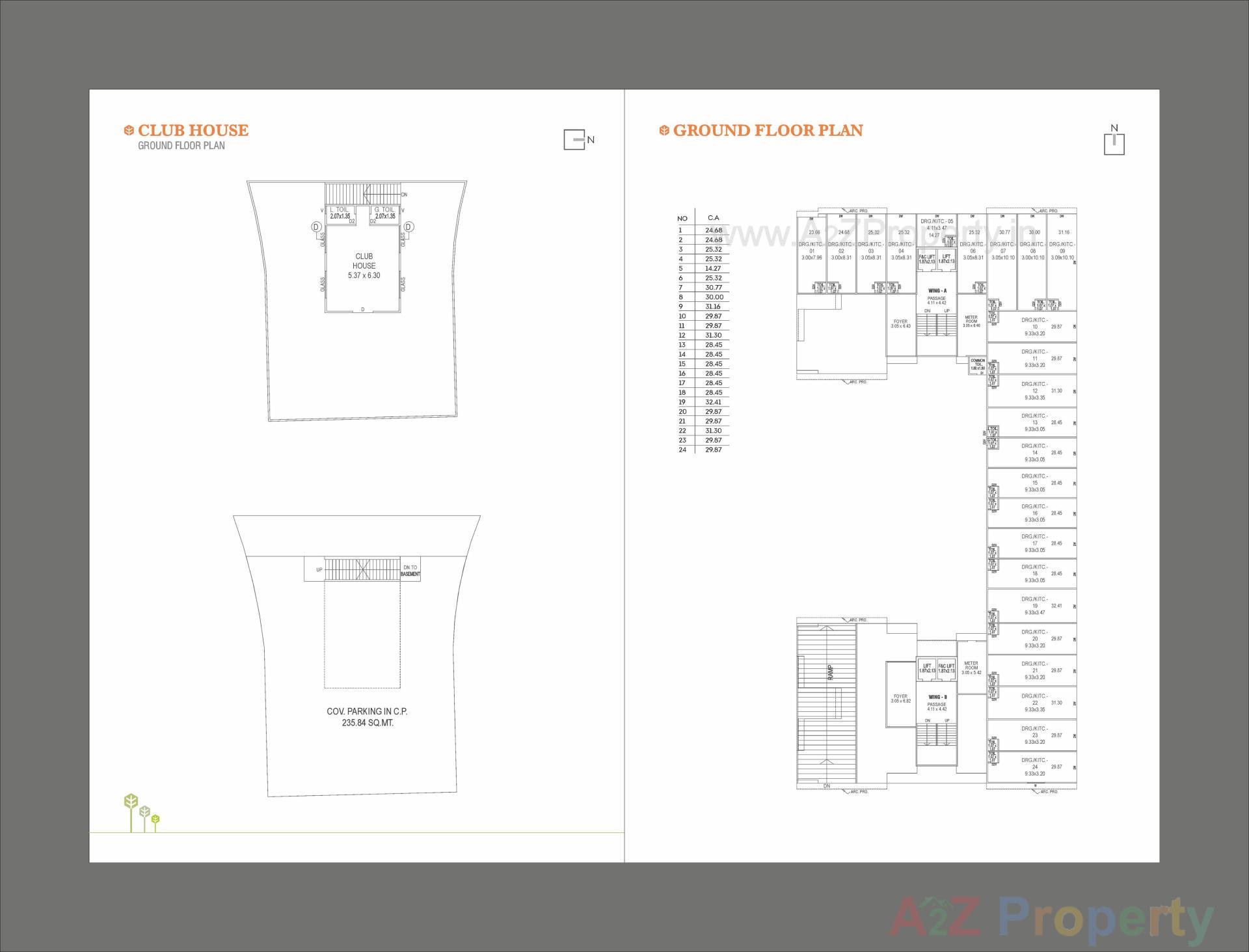 Layout of real estate project Sahajanand Elegance located at Atladra, Vadodara, Gujarat