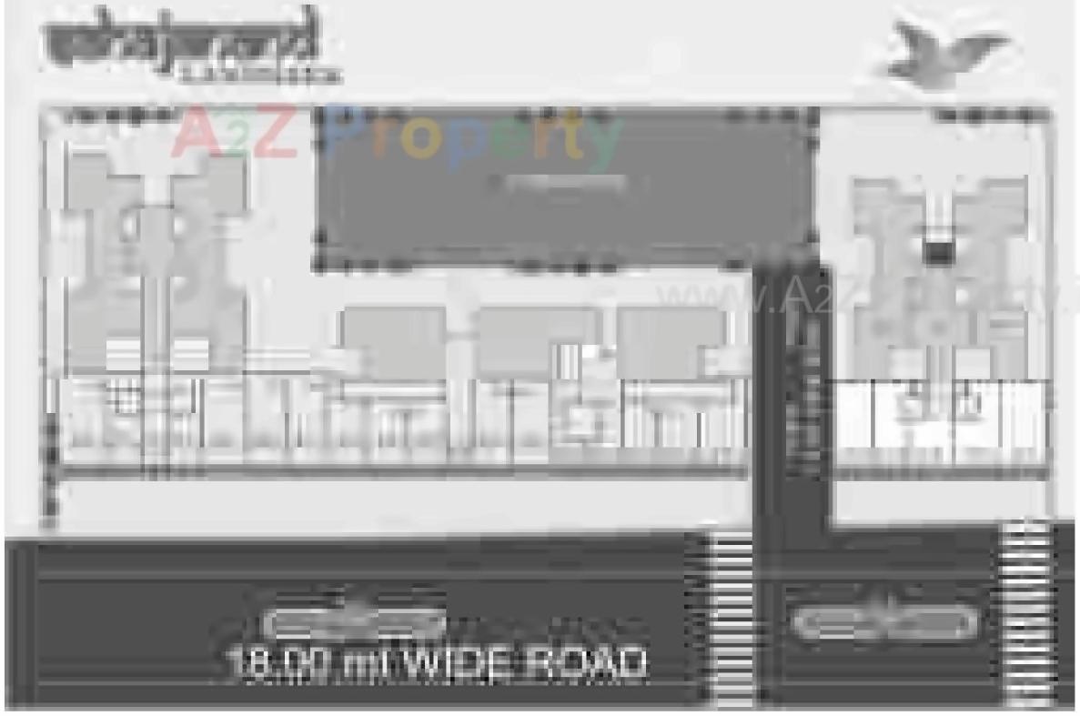 Layout of real estate project Sahajanand Landmark located at Sayajipura, Vadodara, Gujarat