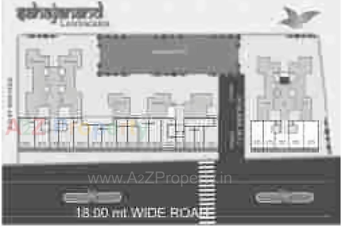Layout of real estate project Sahajanand Landmark located at Sayajipura, Vadodara, Gujarat