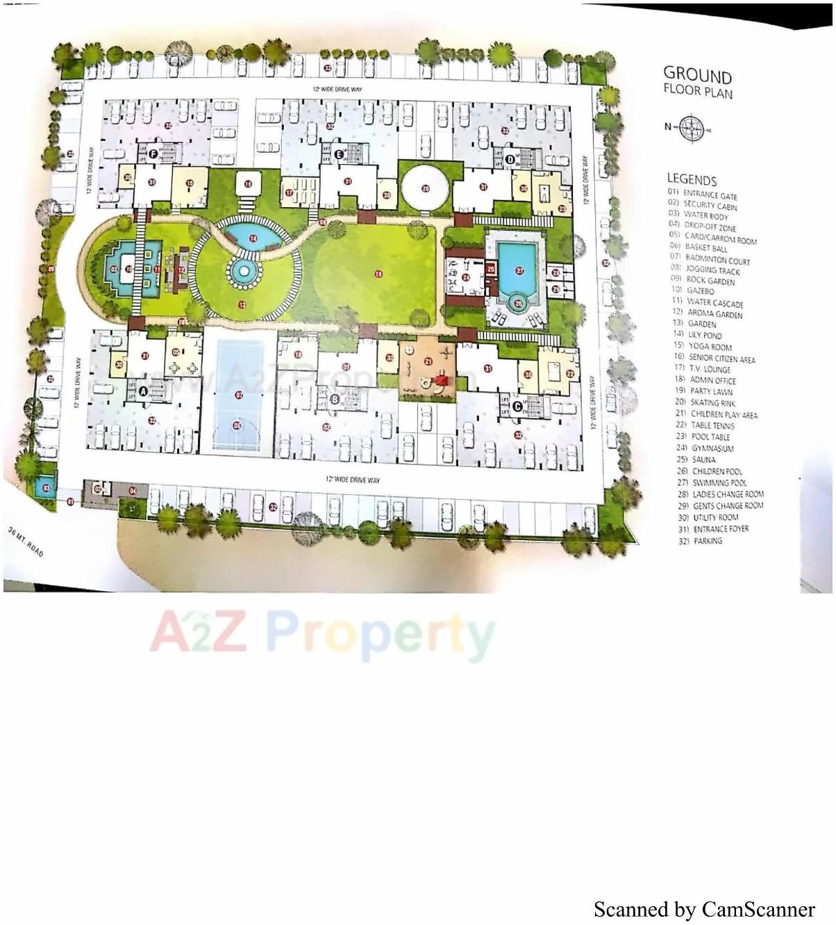 Layout of real estate project Sahjanand Iris located at Manjalpur, Vadodara, Gujarat