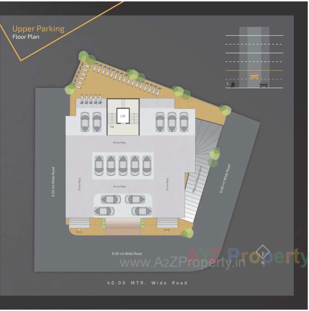 Layout of real estate project Sahyog Elina located at Nagarwada, Vadodara, Gujarat