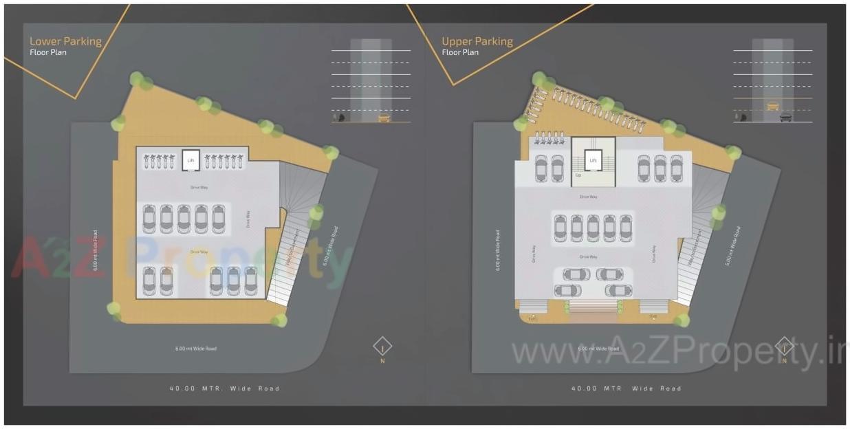 Layout of real estate project Sahyog Elina located at Nagarwada, Vadodara, Gujarat