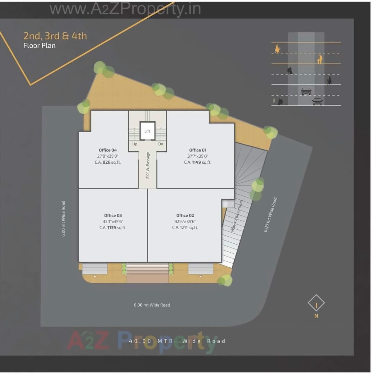 Layout of real estate project Sahyog Elina located at Nagarwada, Vadodara, Gujarat