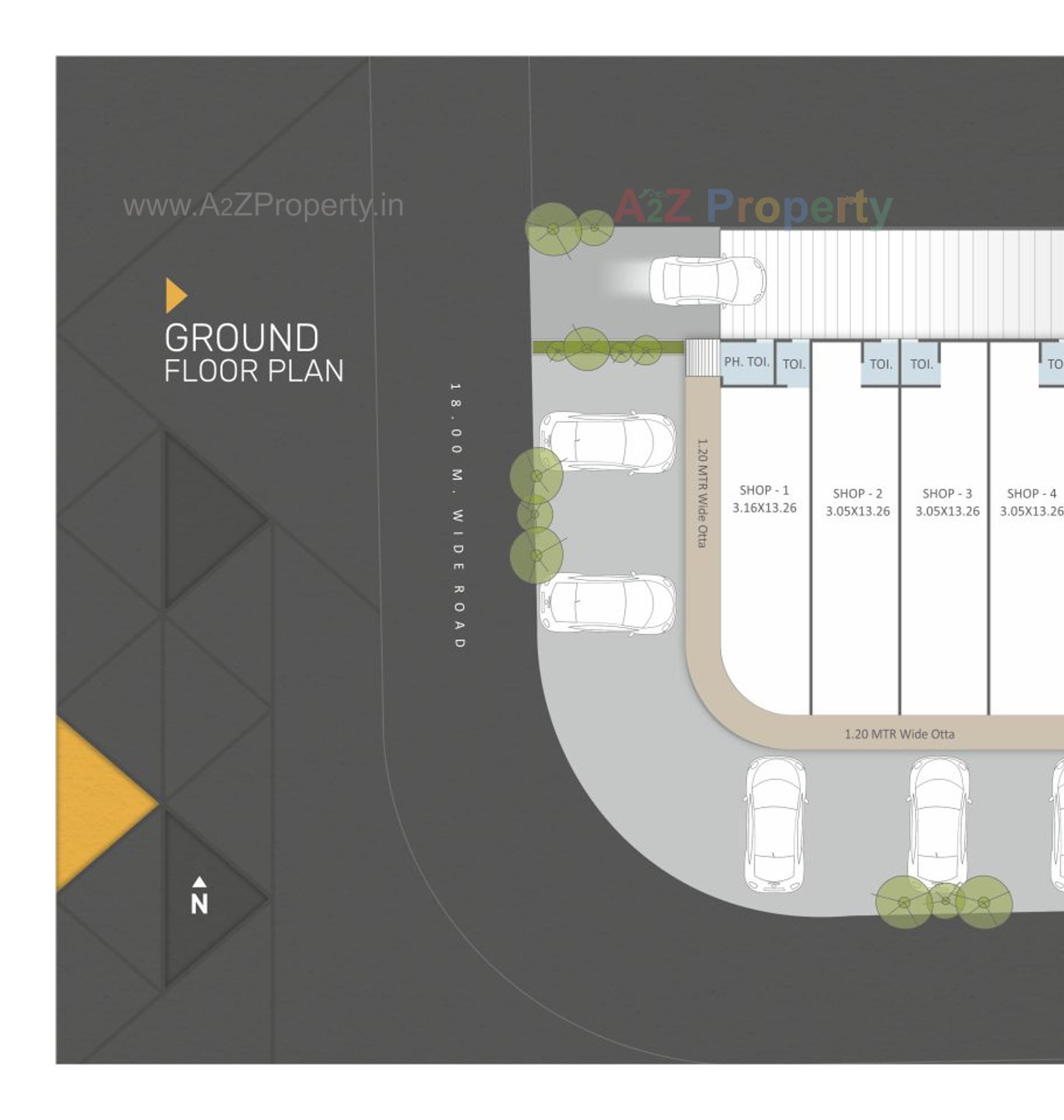 Layout of real estate project Sahyog Space located at Gotri, Vadodara, Gujarat