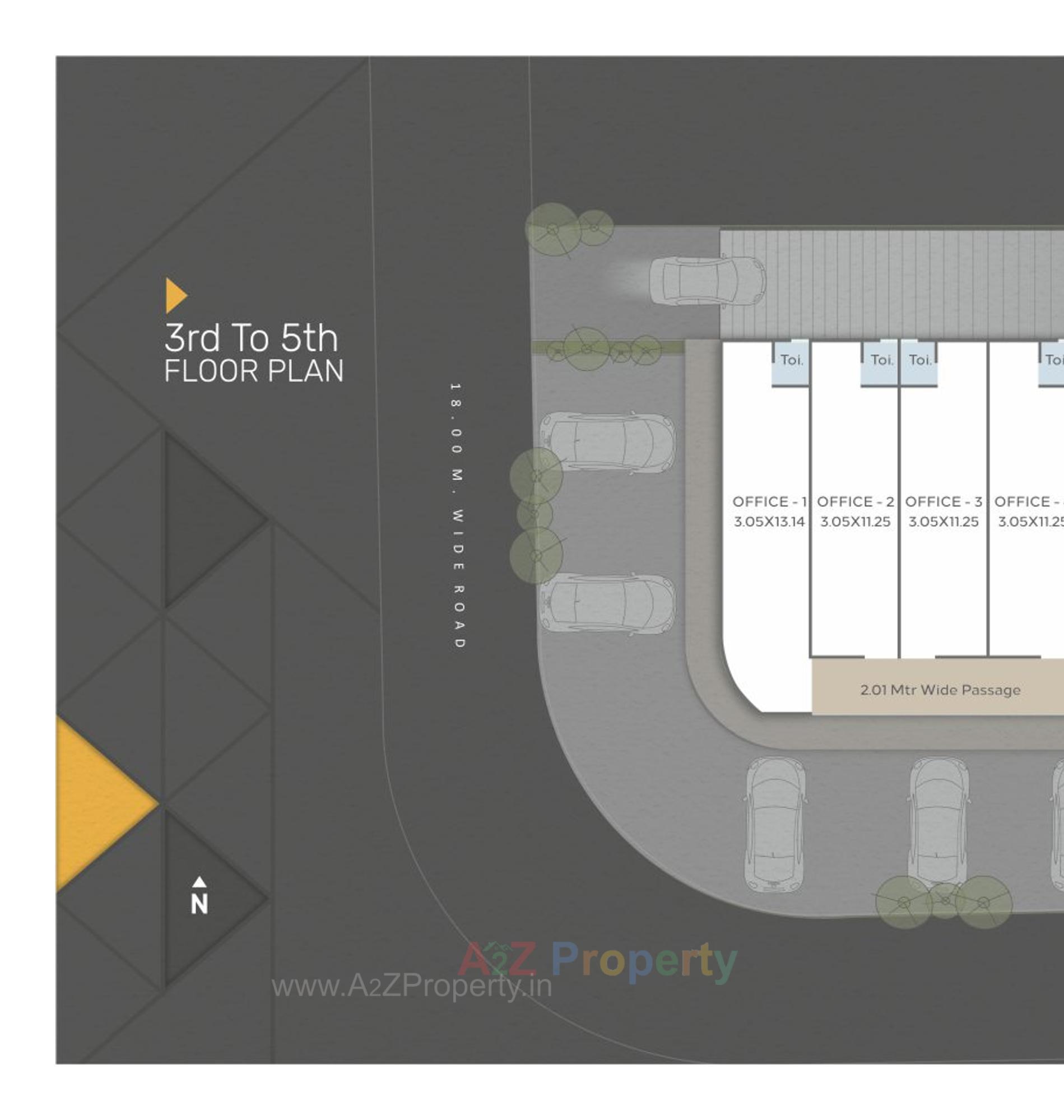 Layout of real estate project Sahyog Space located at Gotri, Vadodara, Gujarat