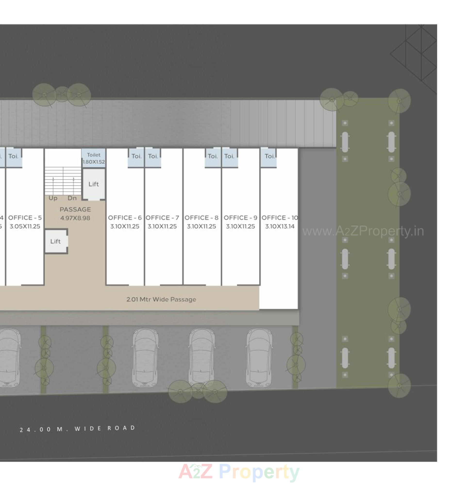 Layout of real estate project Sahyog Space located at Gotri, Vadodara, Gujarat
