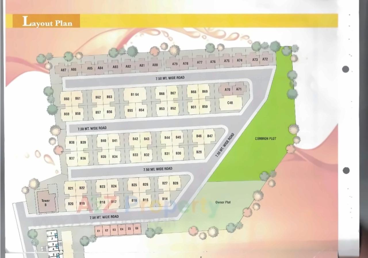 Layout of real estate project Sai Anant located at Makarpura, Vadodara, Gujarat