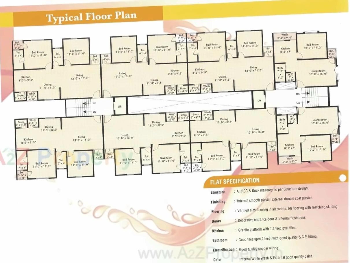Layout of real estate project Sai Anant located at Makarpura, Vadodara, Gujarat