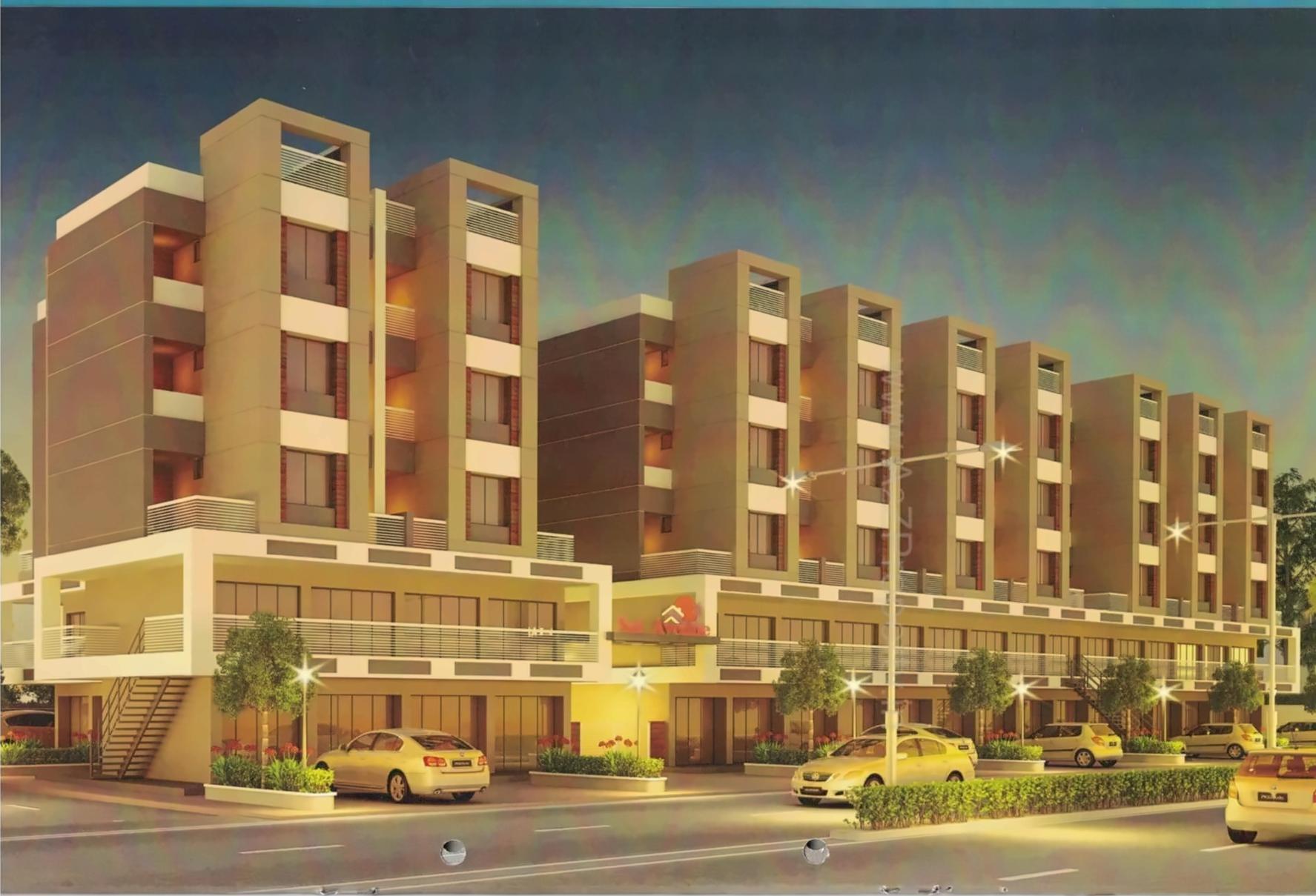 3D Elevation of real estate project Sai Avenue located at Koyli, Vadodara, Gujarat