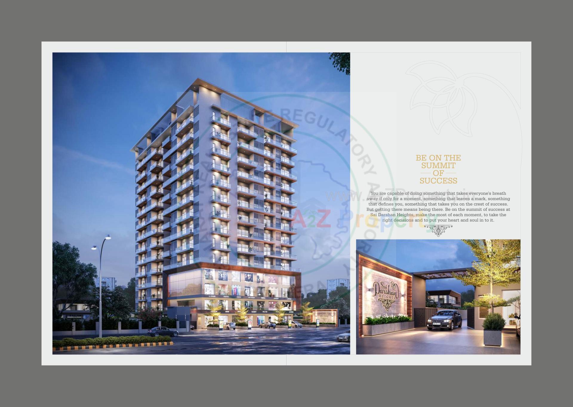 3D Elevation of real estate project Sai Darshan Heights located at Sawad, Vadodara, Gujarat