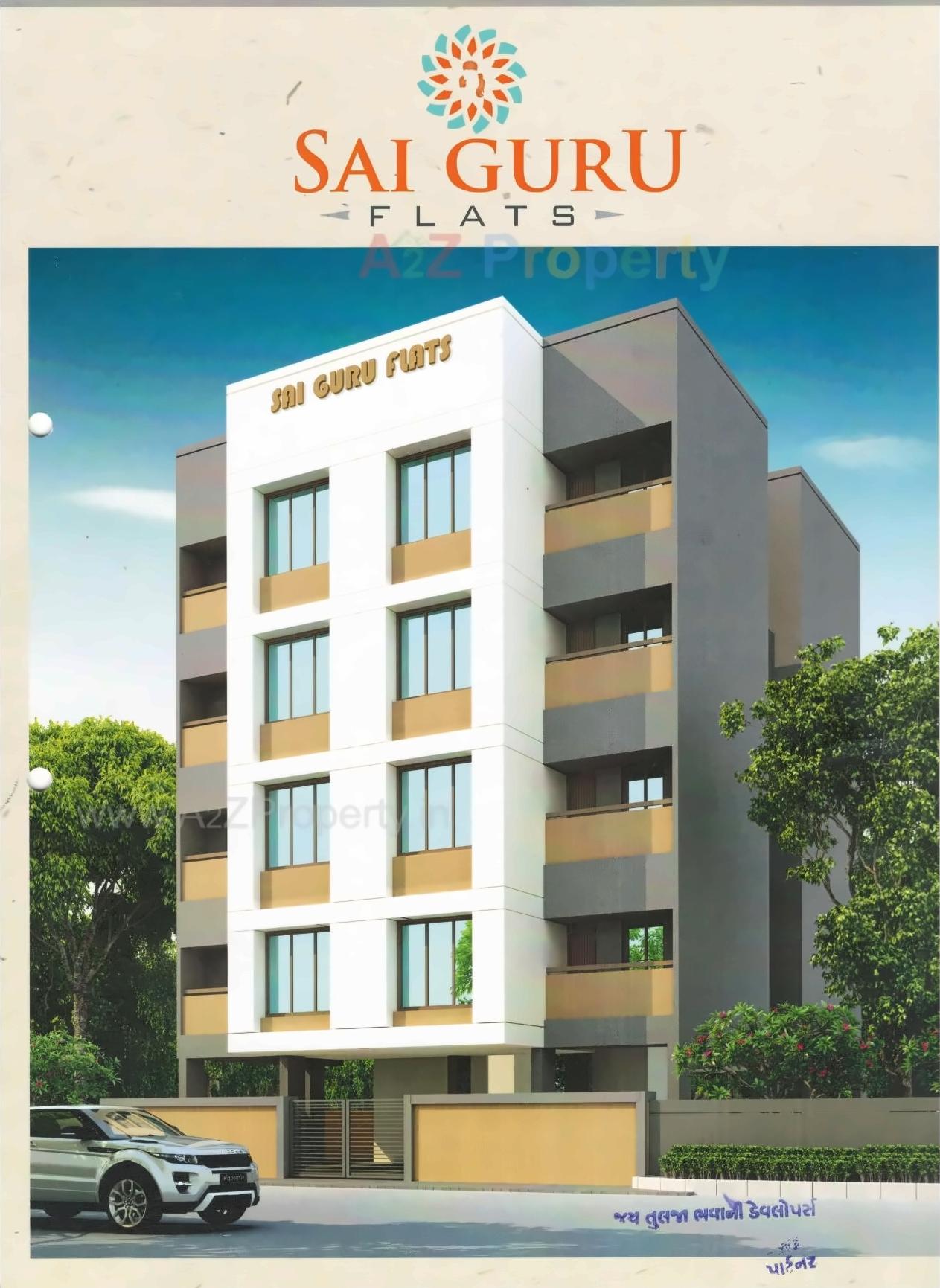 3D Elevation of real estate project Sai Guru Flats located at Kasba, Vadodara, Gujarat