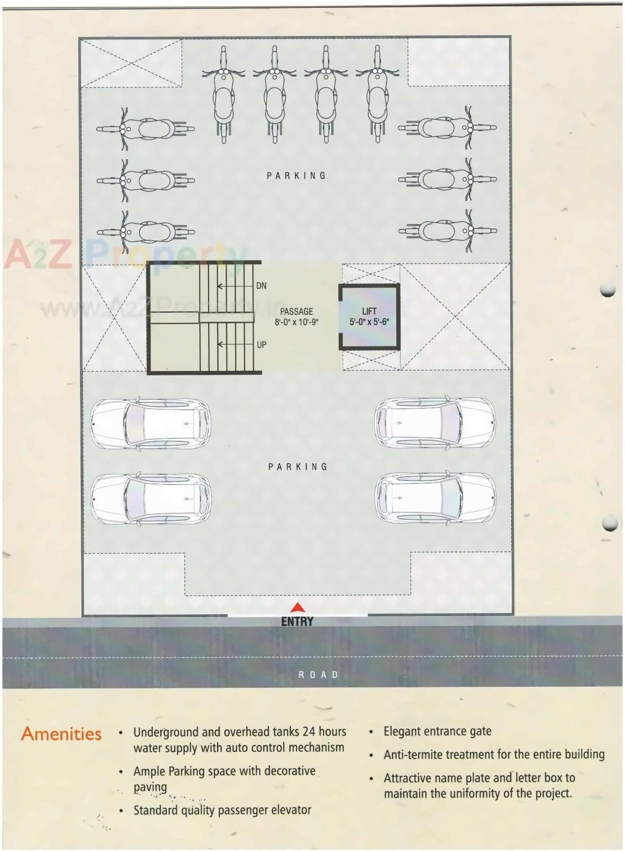 Layout of real estate project Sai Guru Flats located at Kasba, Vadodara, Gujarat