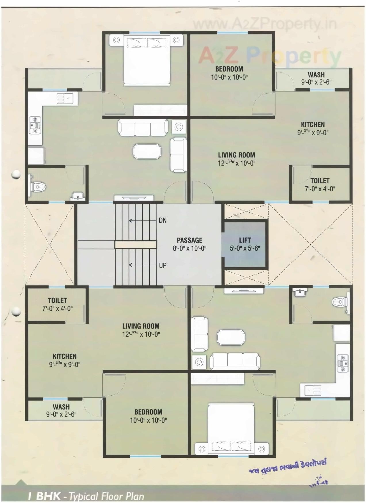 Layout of real estate project Sai Guru Flats located at Kasba, Vadodara, Gujarat
