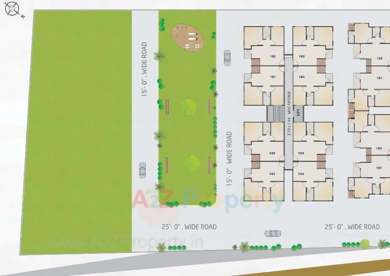 Layout of real estate project Sai Jala Heights located at Kapurai, Vadodara, Gujarat