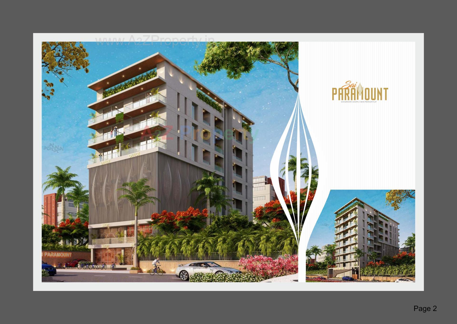 3D Elevation of real estate project Sai Paramount located at Sawad, Vadodara, Gujarat