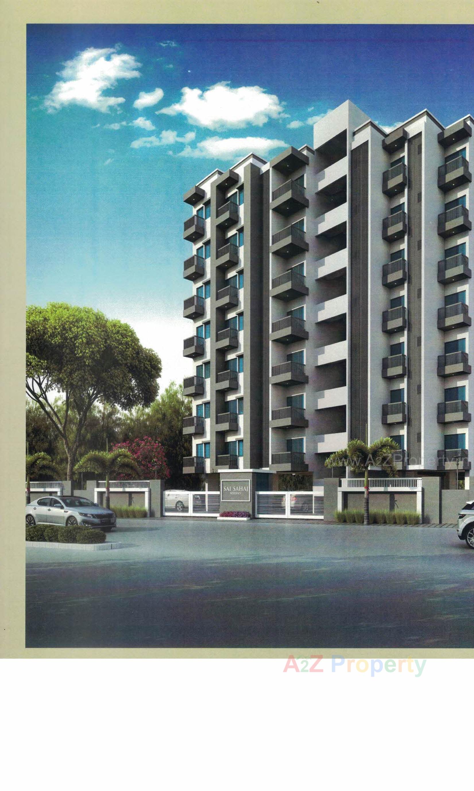 3D Elevation of real estate project Sai Sahaj Residency located at Atladra, Vadodara, Gujarat