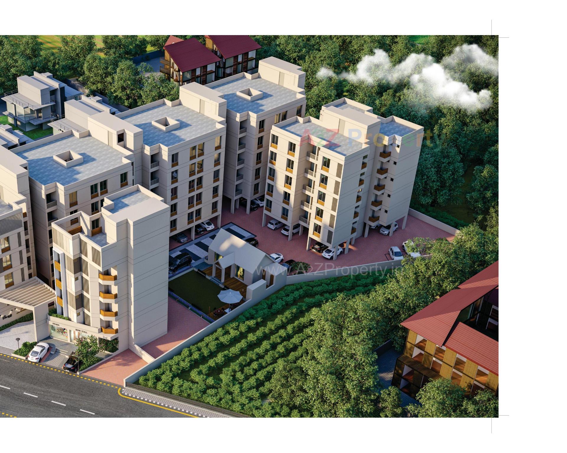 3D Elevation of real estate project Sai Samarth Residency located at Sayajipura, Vadodara, Gujarat