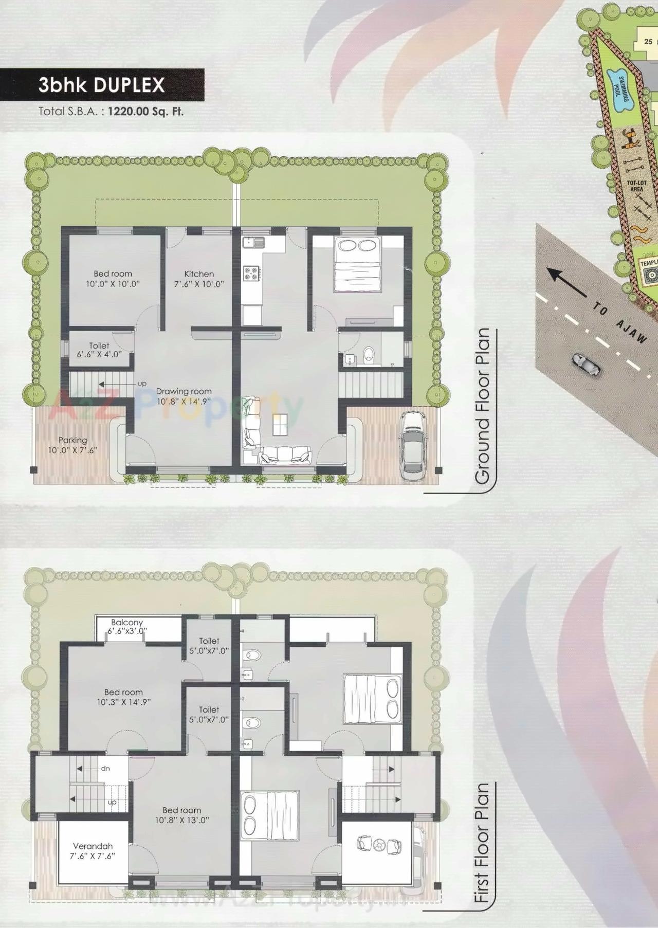 Layout of real estate project Sai Villa located at Jesangpura, Vadodara, Gujarat