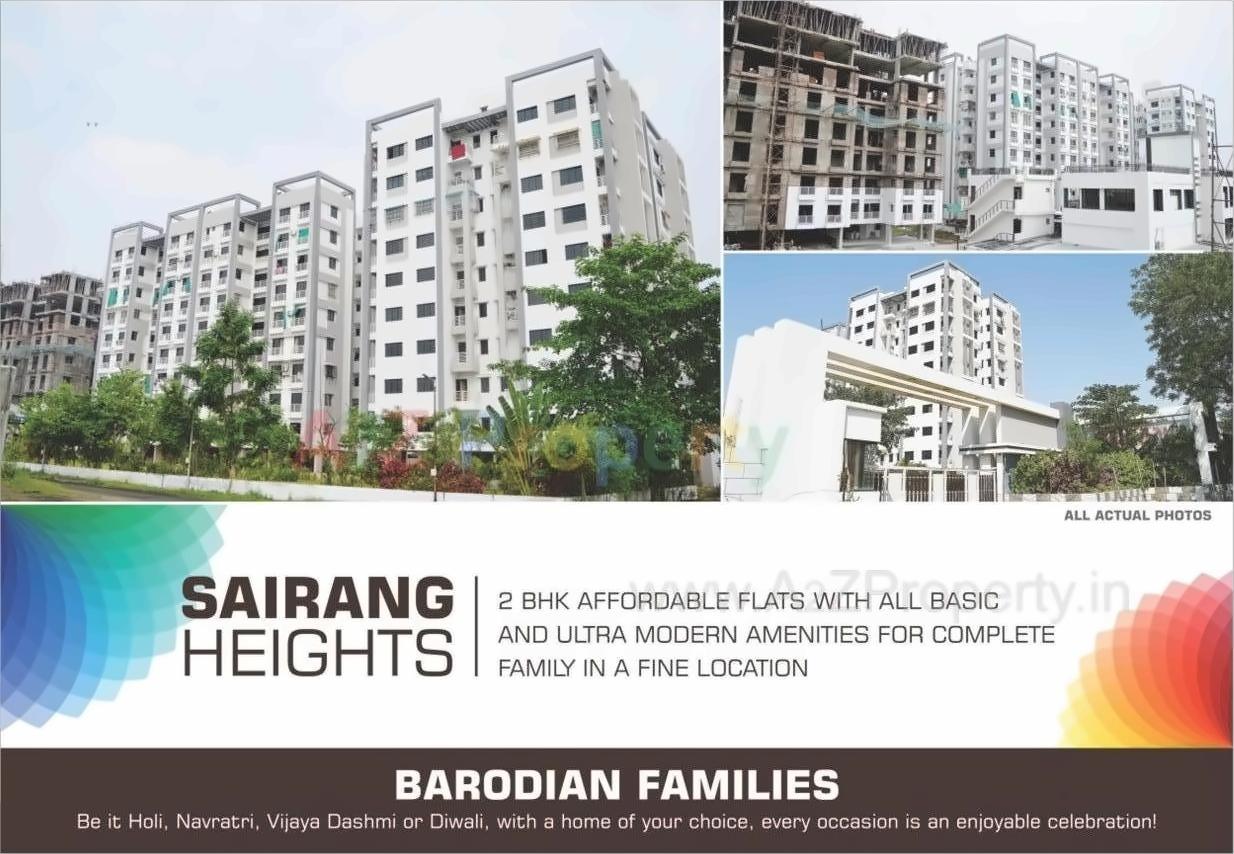 3D Elevation of real estate project Sairang Heights C Tower   Bungalows located at Atladara, Vadodara, Gujarat