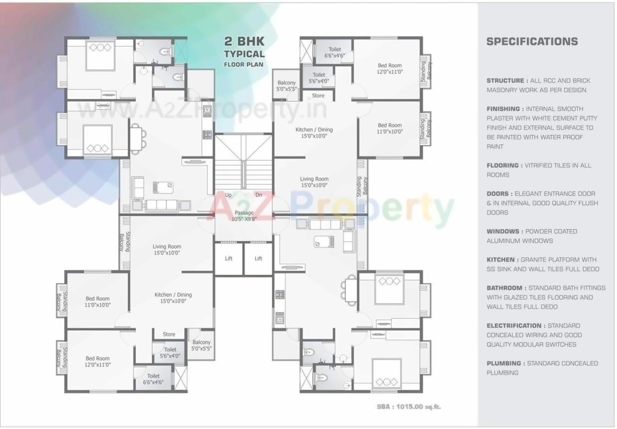 Layout of real estate project Sairang Heights C Tower   Bungalows located at Atladara, Vadodara, Gujarat