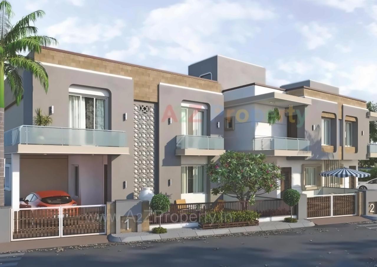 3D Elevation of real estate project Sairang Heights C Tower   Bungalows located at Atladara, Vadodara, Gujarat