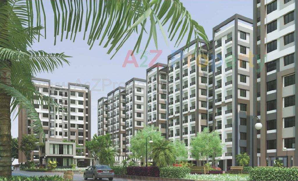 3D Elevation of real estate project Sairang Heights located at Atladara, Vadodara, Gujarat