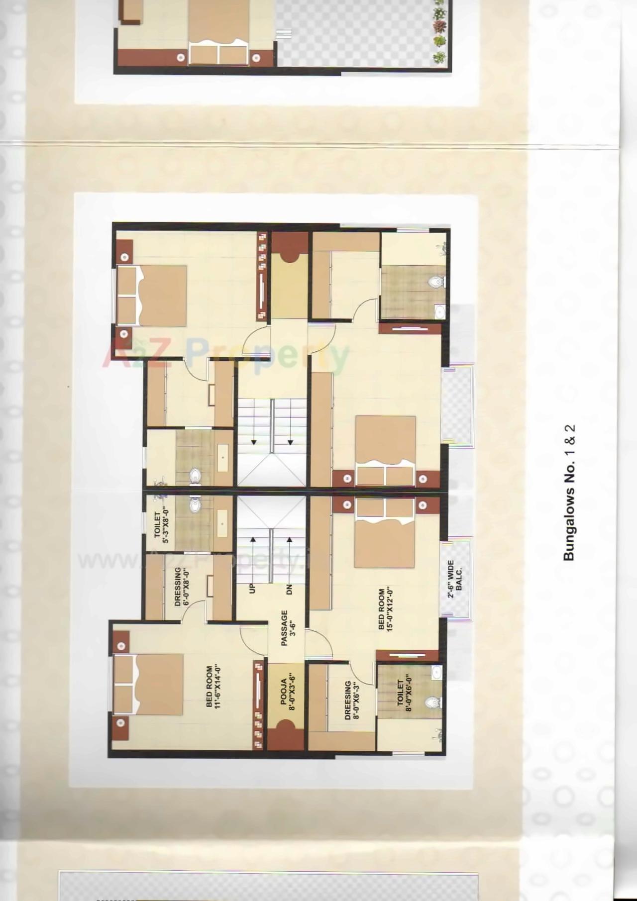 Layout of real estate project Saivilla Bunglows located at Akota, Vadodara, Gujarat
