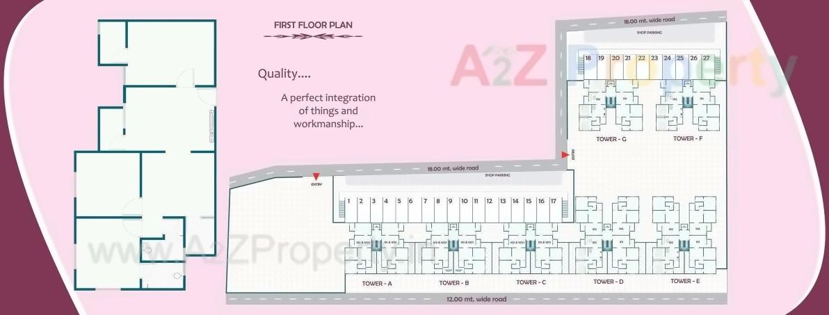 Layout of real estate project Sakar located at Gotri, Vadodara, Gujarat