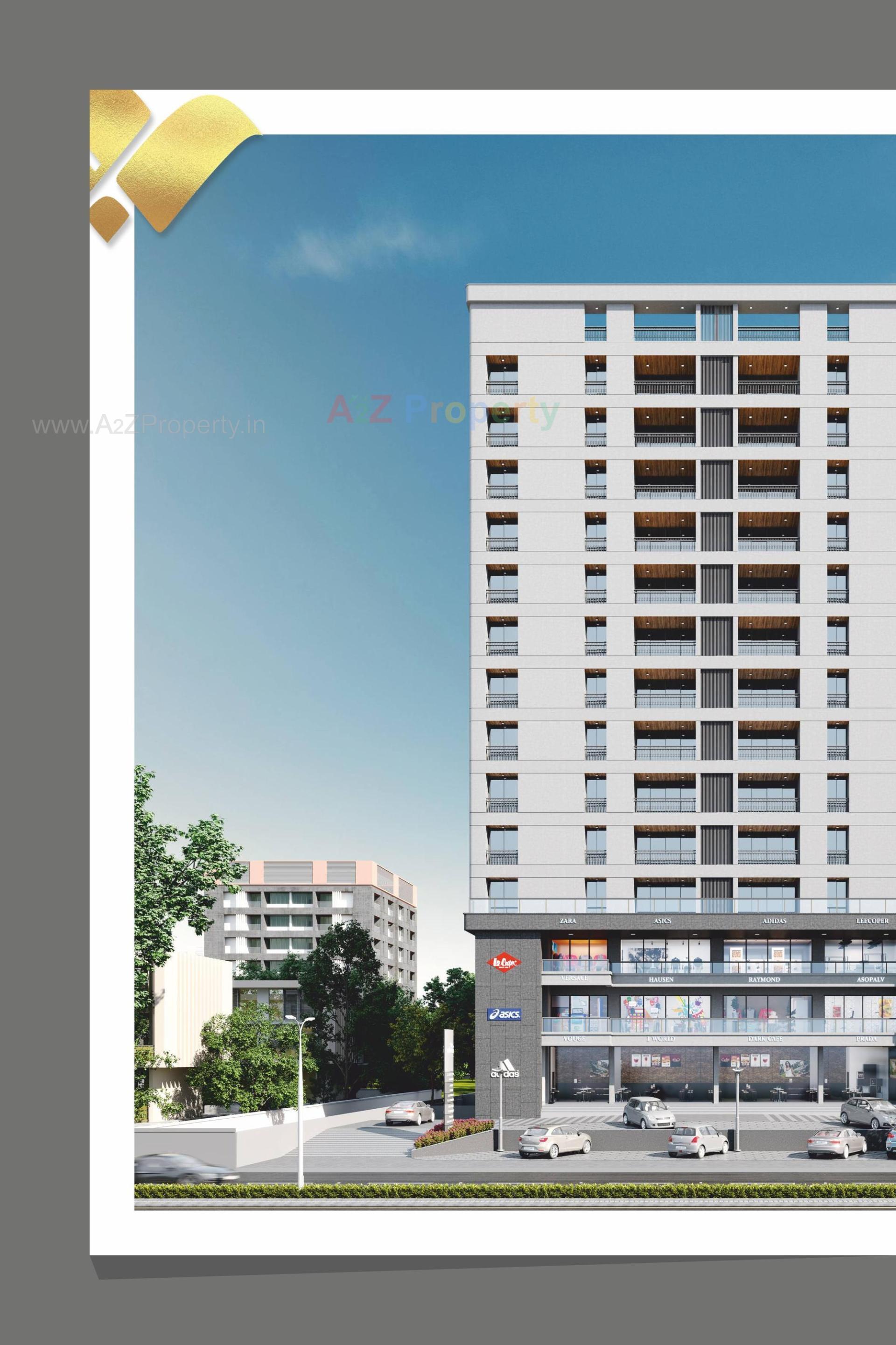 3D Elevation of real estate project Sakar Whizzo located at Manjalpur, Vadodara, Gujarat