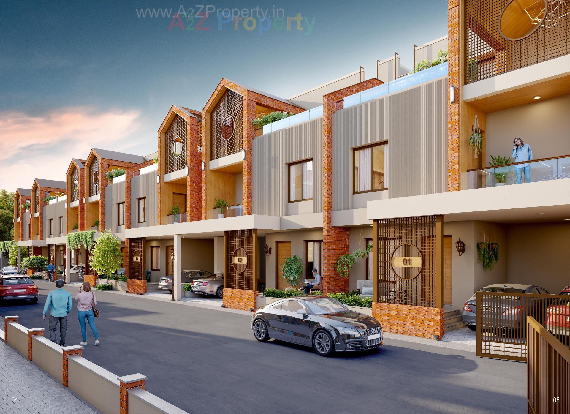 3D Elevation of real estate project Saket located at Harni, Vadodara, Gujarat