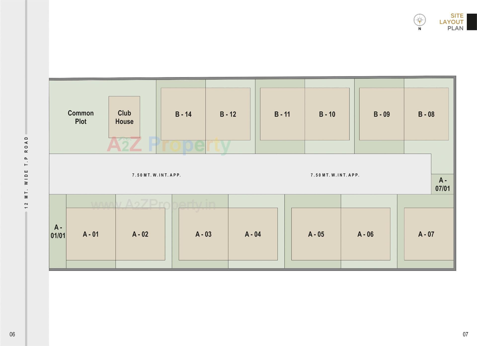 Layout of real estate project Saket located at Harni, Vadodara, Gujarat