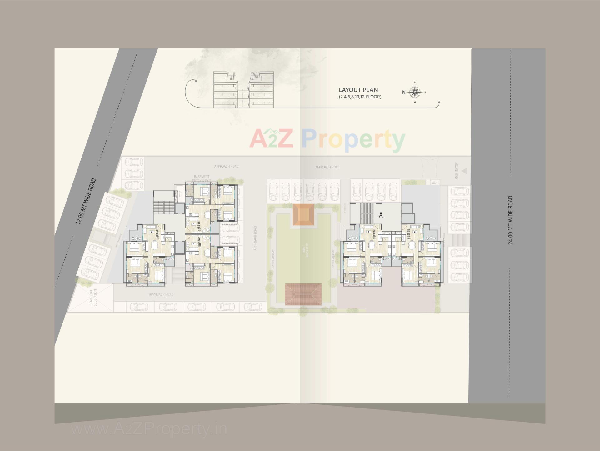 Layout of real estate project Samanvay North Park located at Ankodiya, Vadodara, Gujarat