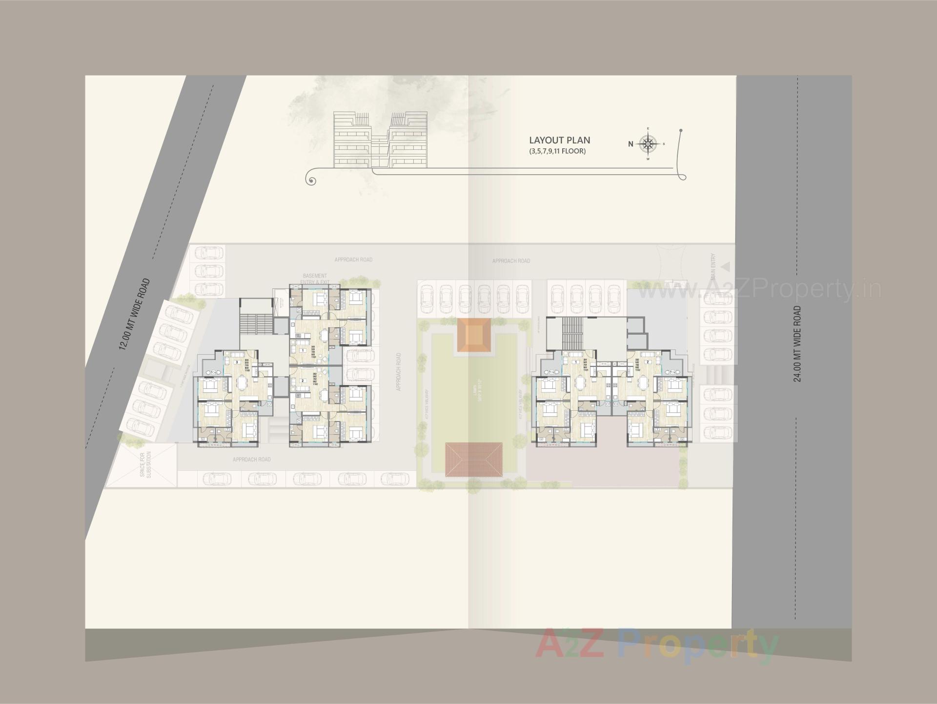 Layout of real estate project Samanvay North Park located at Ankodiya, Vadodara, Gujarat