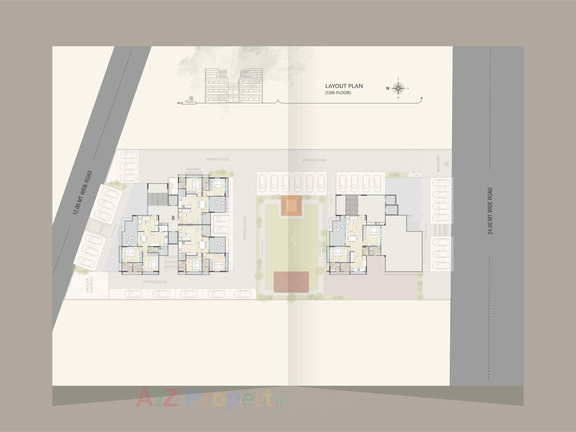 Layout of real estate project Samanvay North Park located at Ankodiya, Vadodara, Gujarat