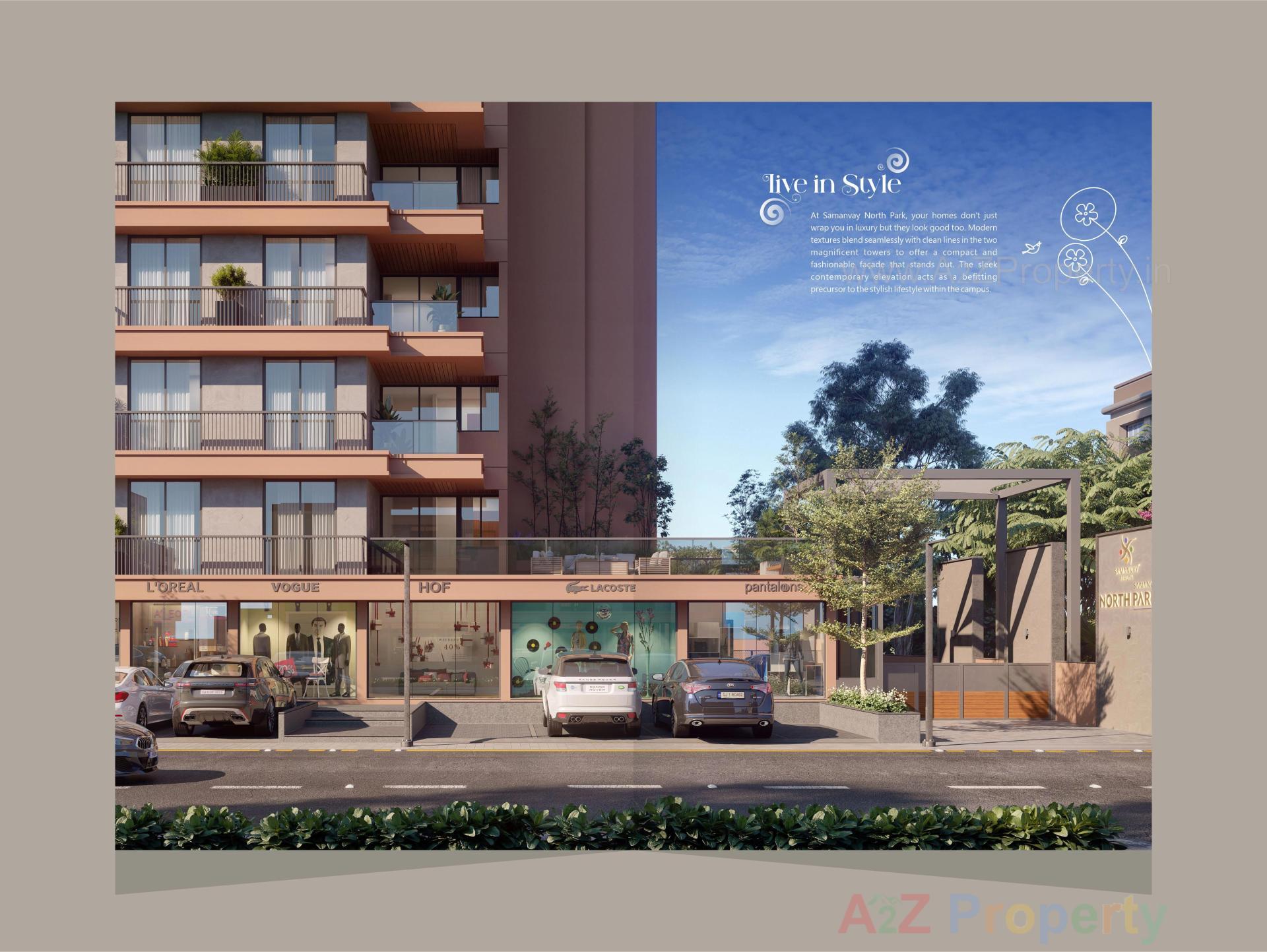 3D Elevation of real estate project Samanvay North Park located at Ankodiya, Vadodara, Gujarat