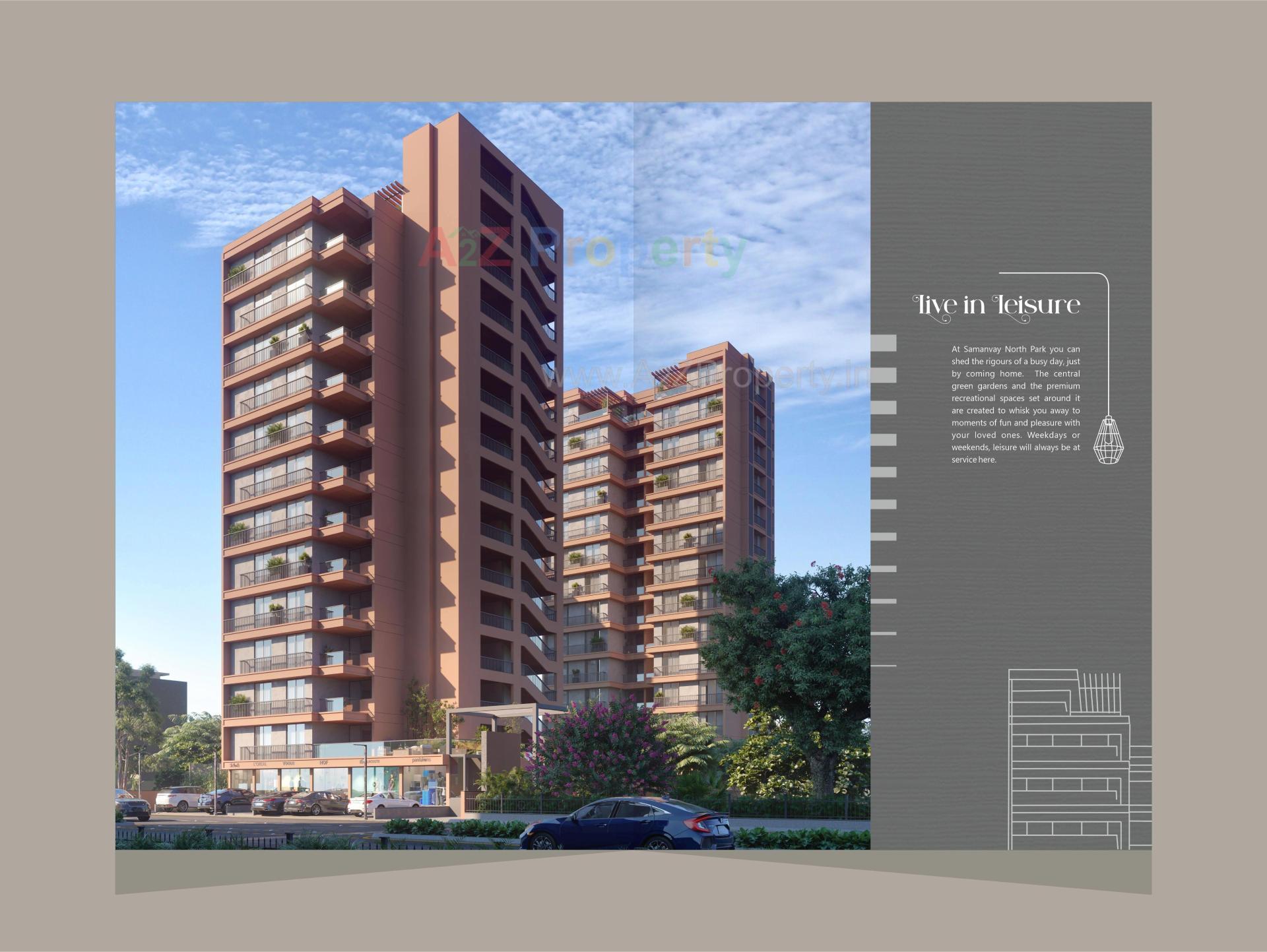 3D Elevation of real estate project Samanvay North Park located at Ankodiya, Vadodara, Gujarat