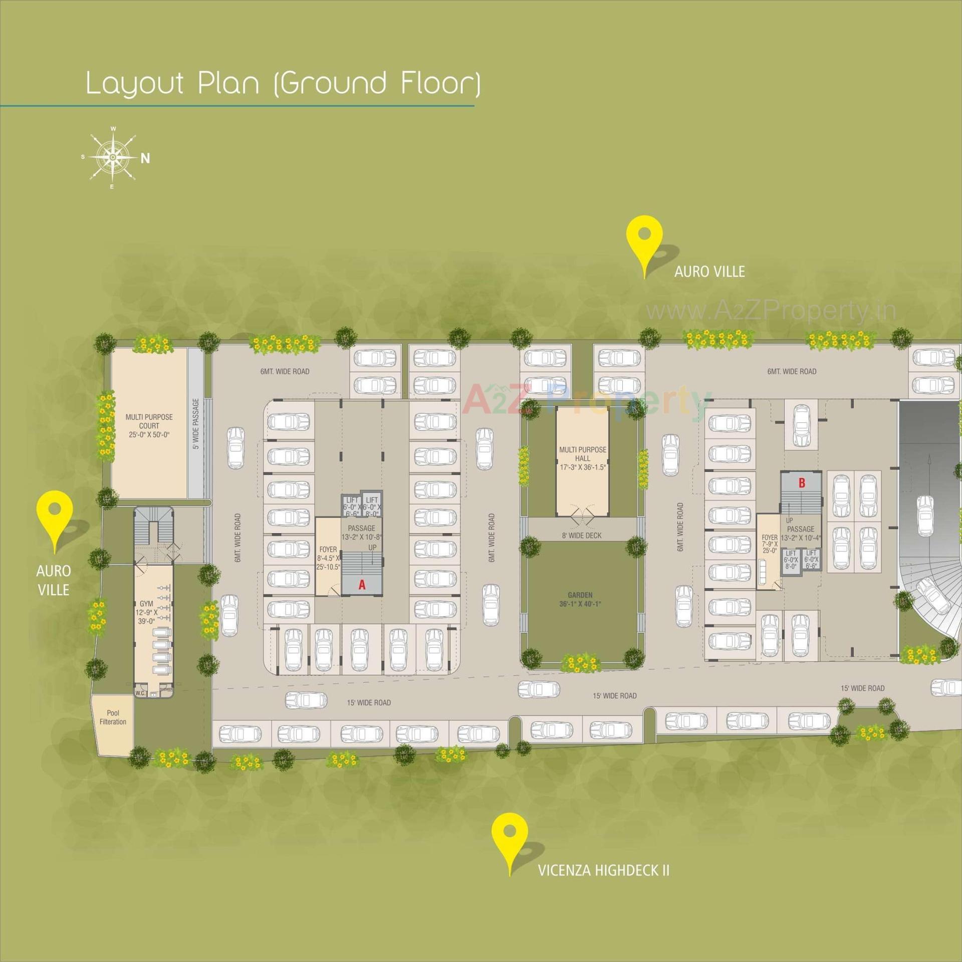 Layout of real estate project Samanvay Saatvik located at Kalali, Vadodara, Gujarat