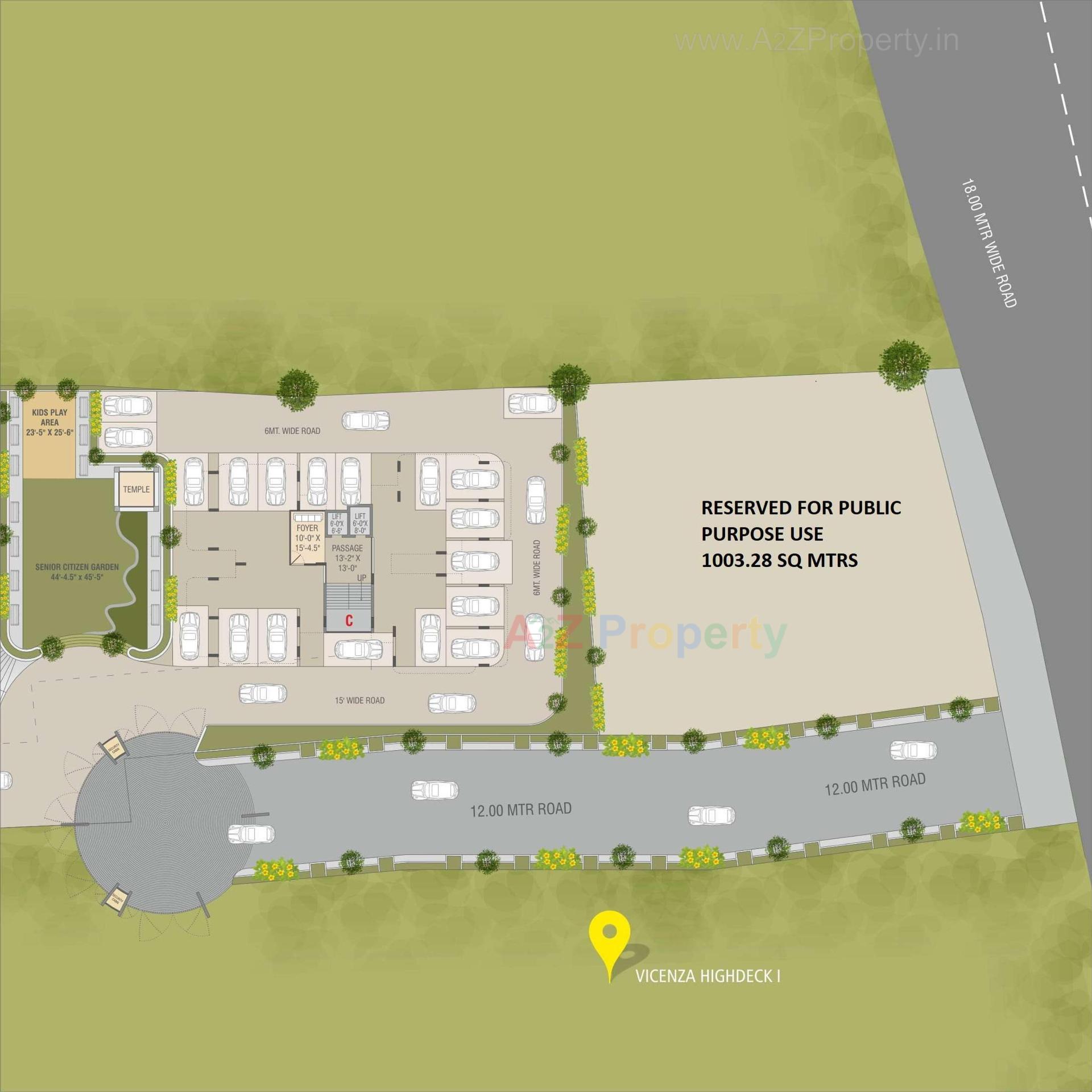 Layout of real estate project Samanvay Saatvik located at Kalali, Vadodara, Gujarat