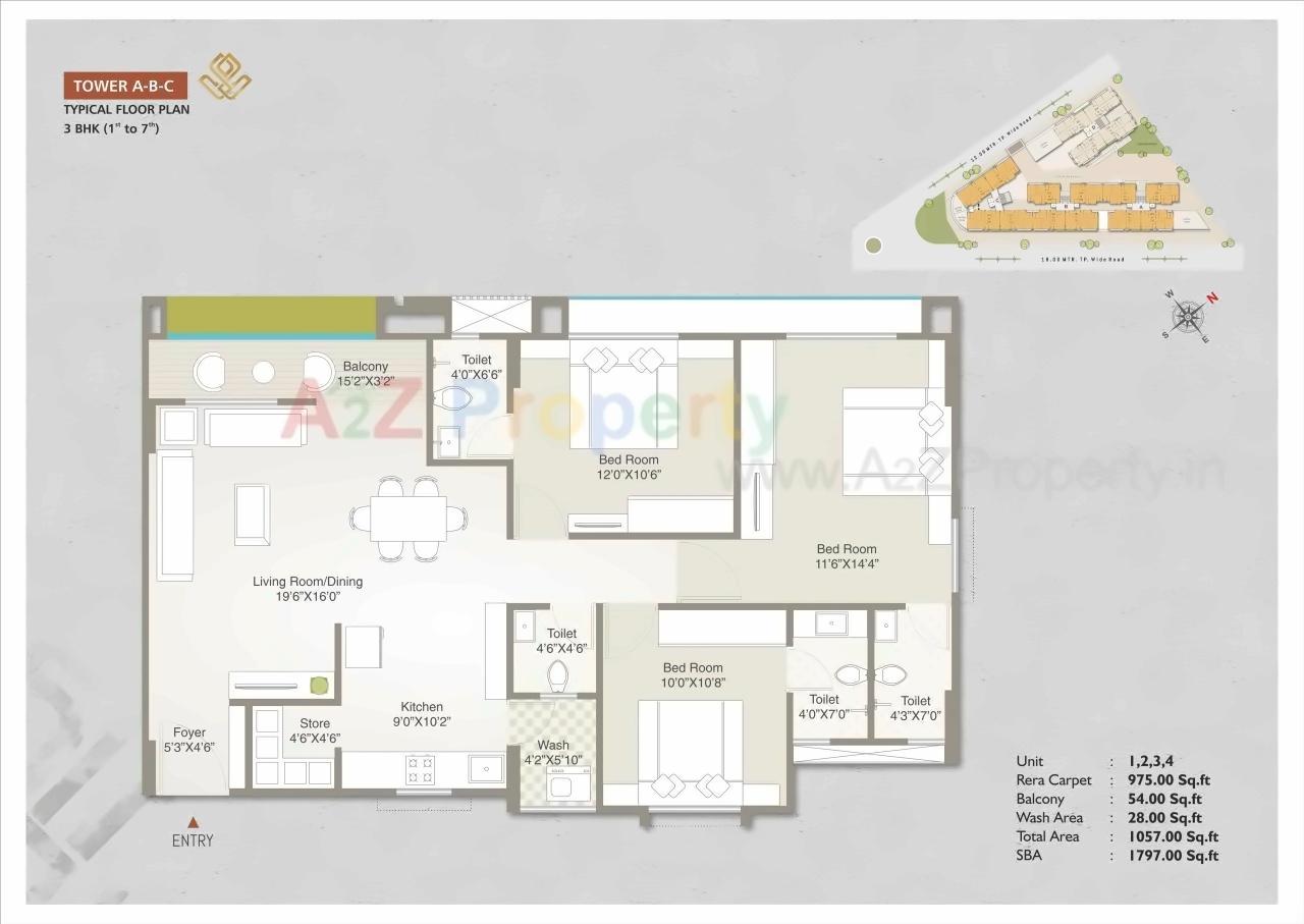 Layout of real estate project Samanvay Samipya located at Vadodara, Vadodara, Gujarat