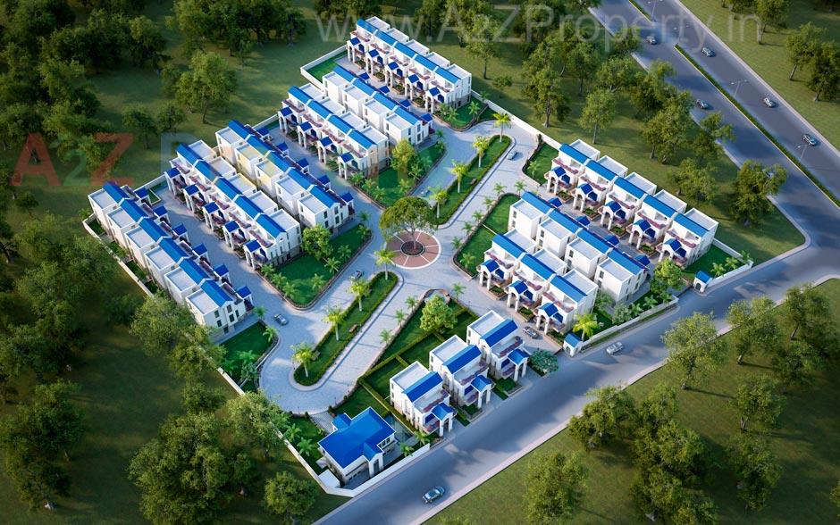 3D Elevation of real estate project Samanvay Santorini located at Kalali, Vadodara, Gujarat