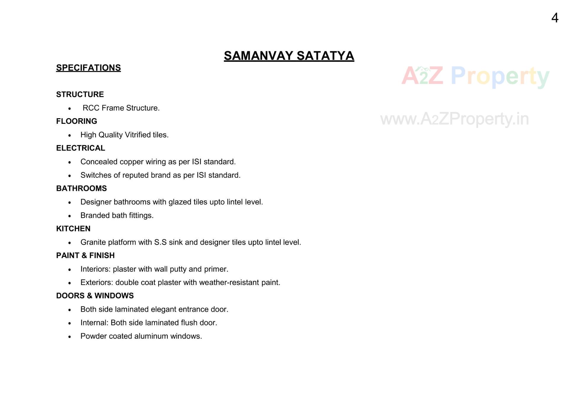  of real estate project Samanvay Satatya located at Kalali, Vadodara, Gujarat