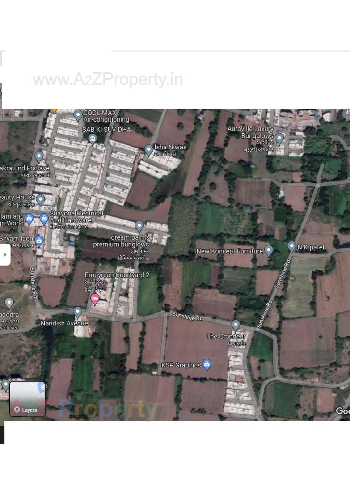 Layout of real estate project Samanvay Satatya located at Kalali, Vadodara, Gujarat